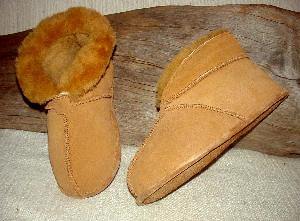 black sheepskin slippers