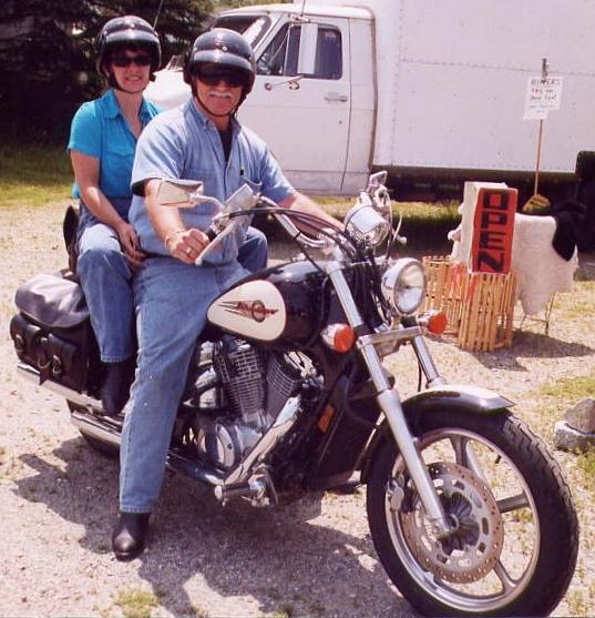 1997 Honda Shadow w/Linda and Art