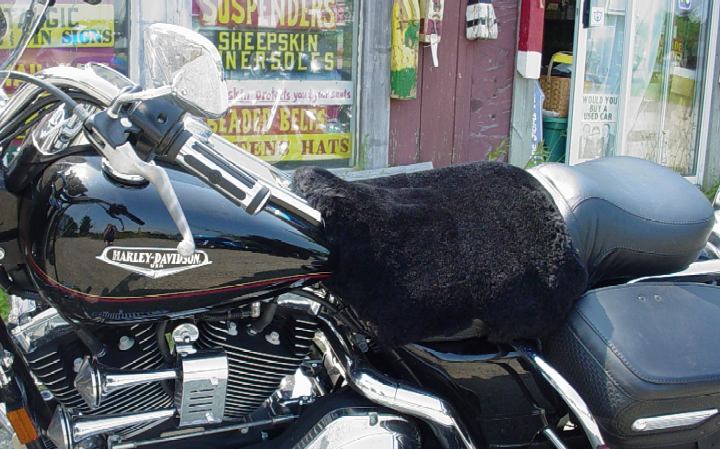 Motorcycle Seat Cover Customers Ed Rivera Rich Brown From N J - Sheepskin Seat Covers For Harley Davidson